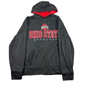 Ohio State Buckeyes Hoodie Mens MED Varsity Authentic Apparel Black Embroidered